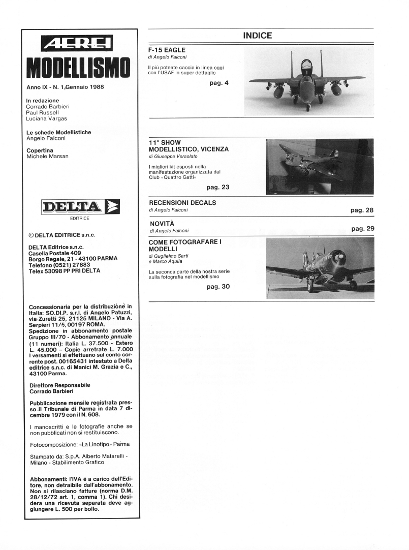 Aerei Modellismo 1988-01